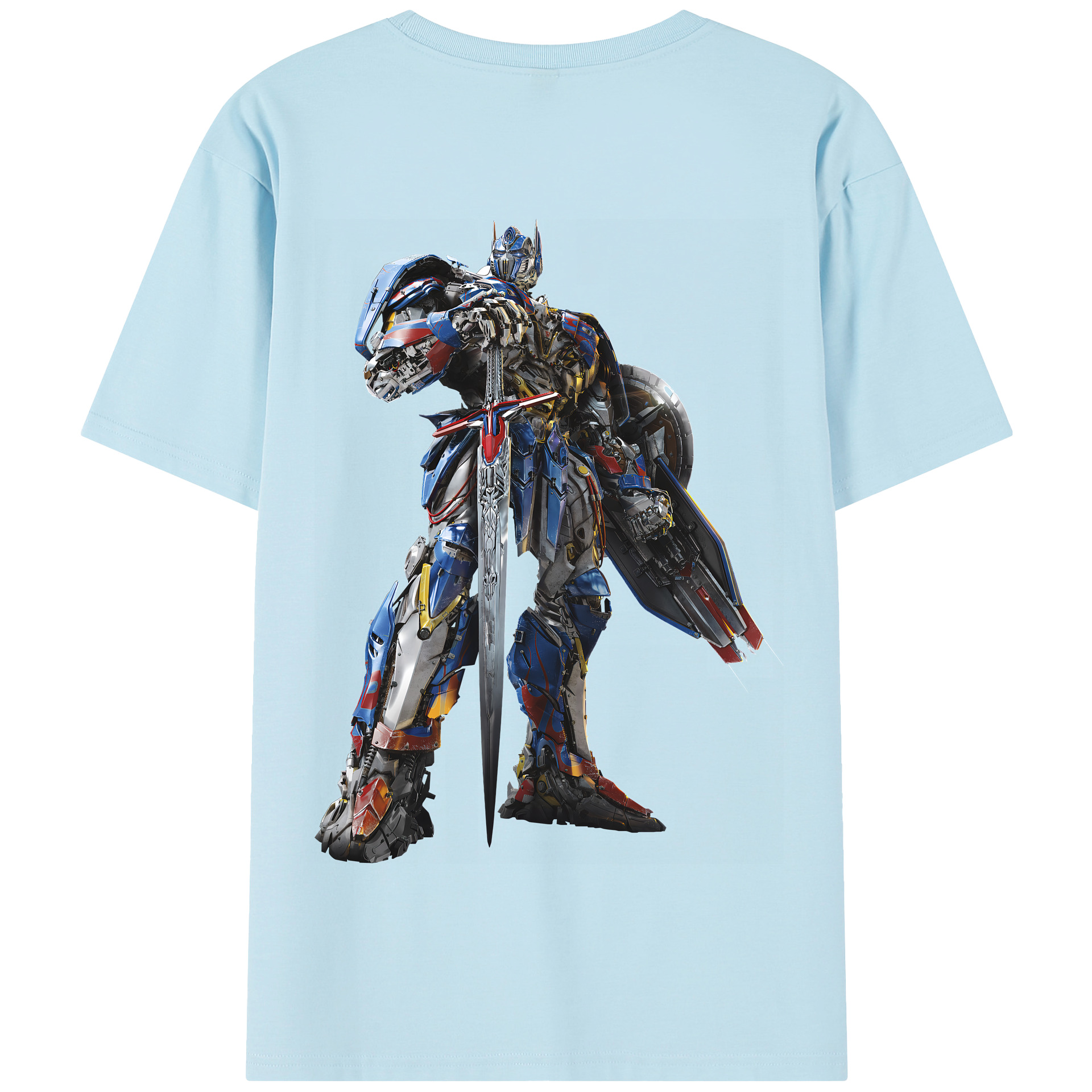 （画像用） Transformers トランスフォーマー 綿100％半袖Tシャツ（背面プリント）